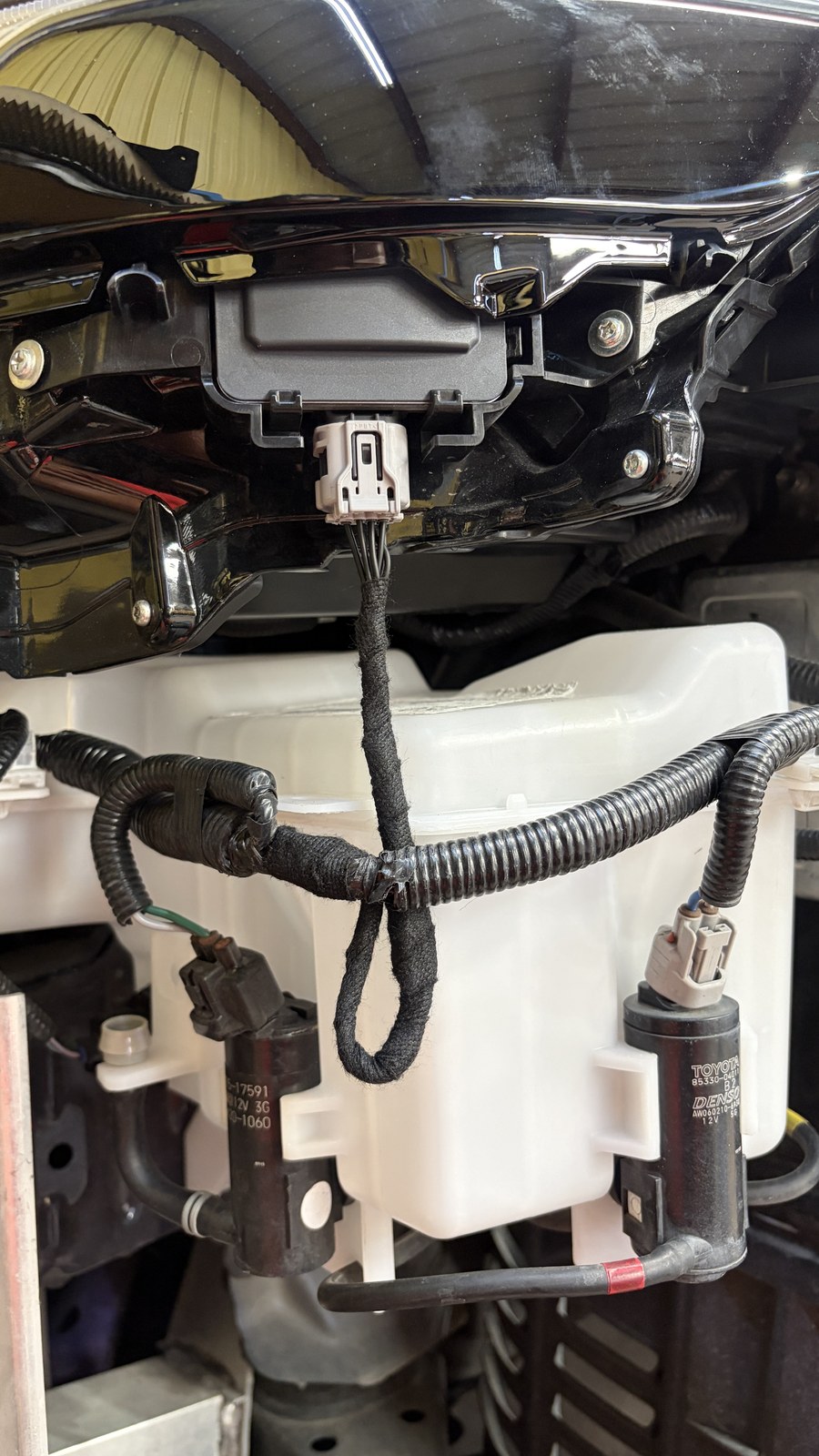 2023 Lexus RX350 — wrapped lead and connector — Wiring Repair by Black Wolf Solutions