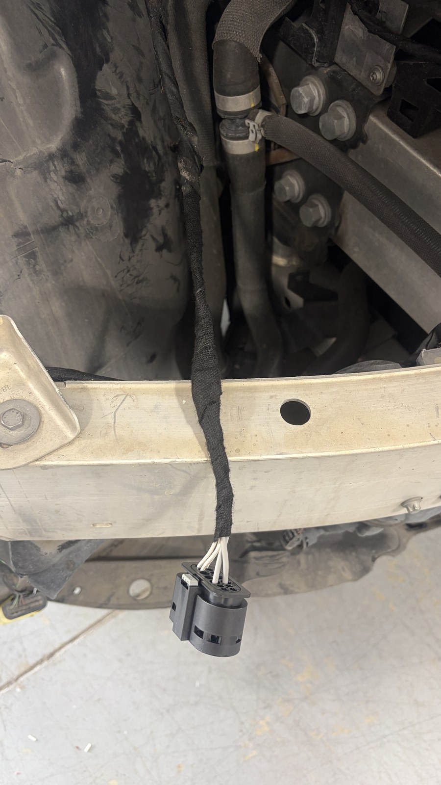 2018 Mercedes-Benz GLC — wrapped wiring and connector — Wiring Repair by Black Wolf Solutions