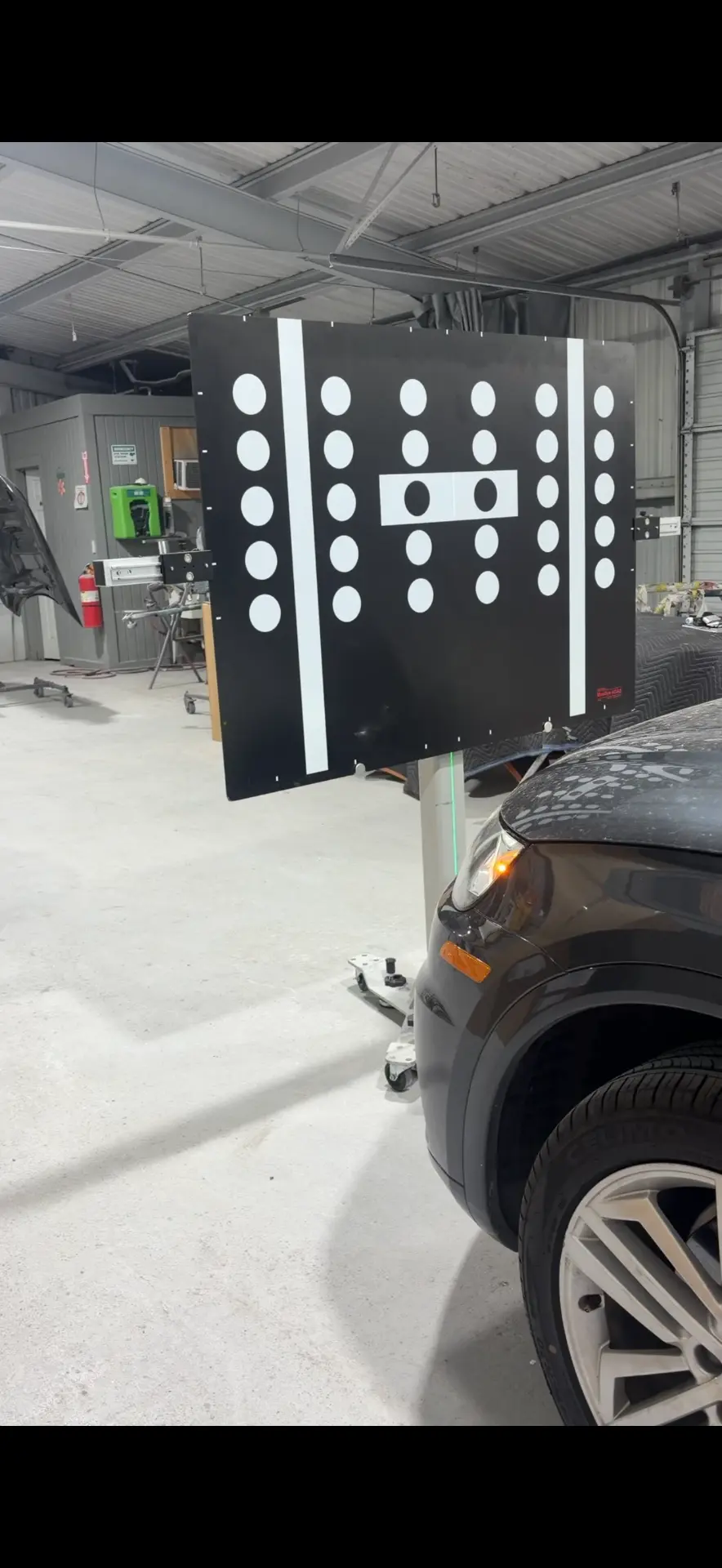 2018 Audi Q5 — front driver assistance camera calibration — ADAS Calibration by Black Wolf Solutions