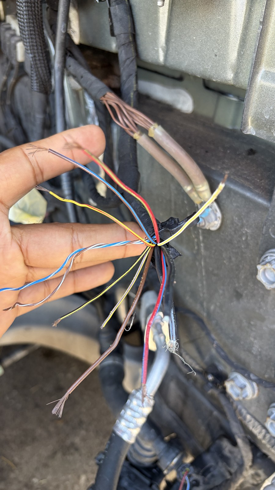 2023 Mercedes-Benz EQE 350 — individual wire work in harness — Wiring Repair by Black Wolf Solutions